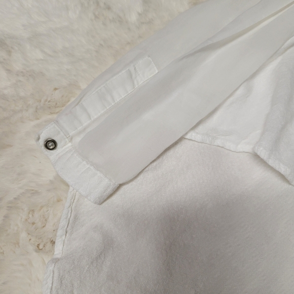 Free People Dramstic High Low White Pleated Top Size S - Picture 3 of 8